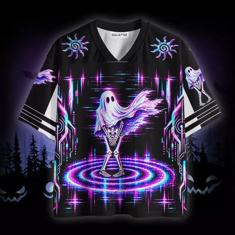 Soulisfree Glitch Ghost Skeleton Mesh Jersey
