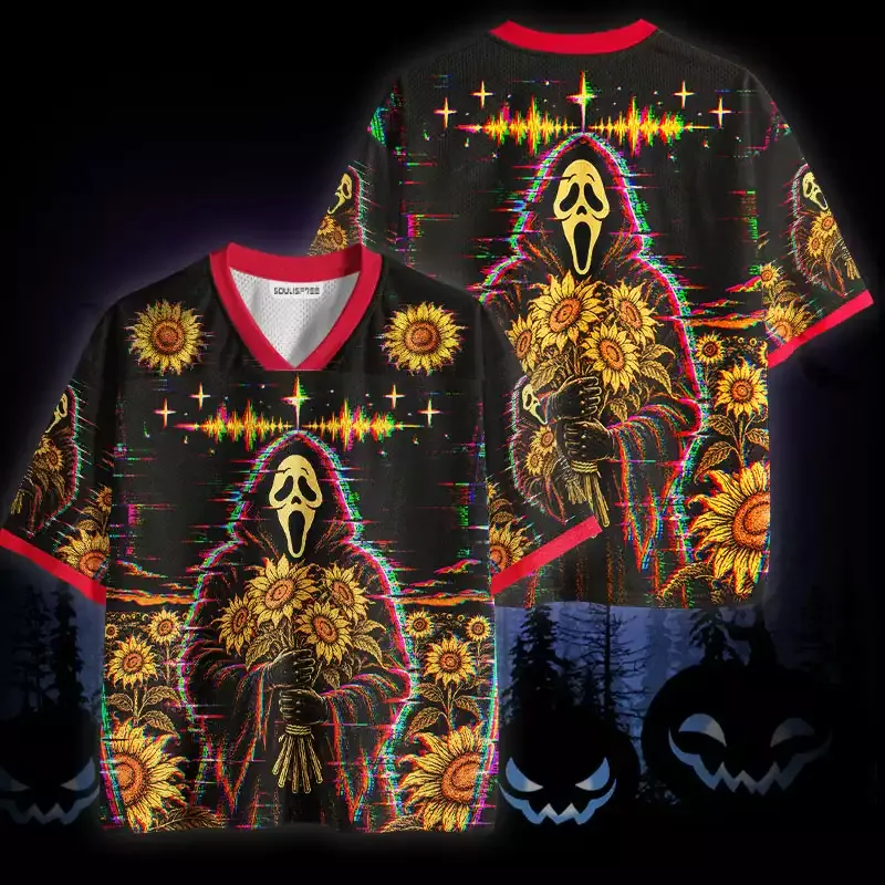 Soulisfree Glitch Sunflower Field Mesh Jersey