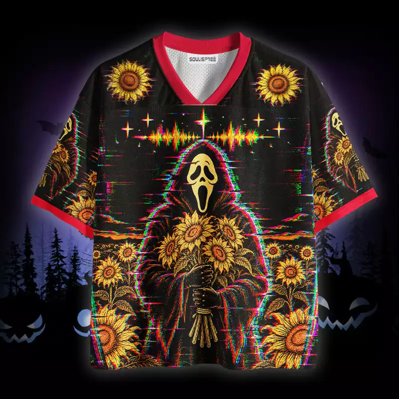 Soulisfree Glitch Sunflower Field Mesh Jersey