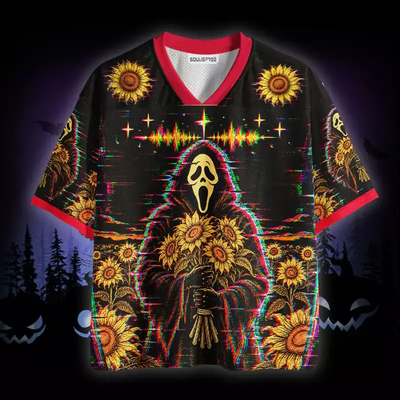 Soulisfree Glitch Sunflower Field Mesh Jersey