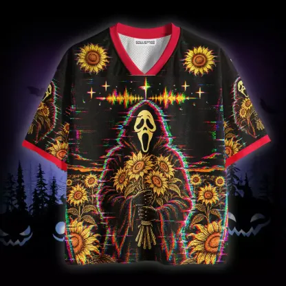 Soulisfree Glitch Sunflower Field Mesh Jersey