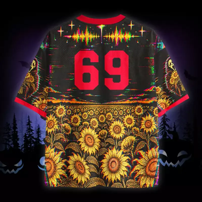 Soulisfree Glitch Sunflower Field Mesh Jersey