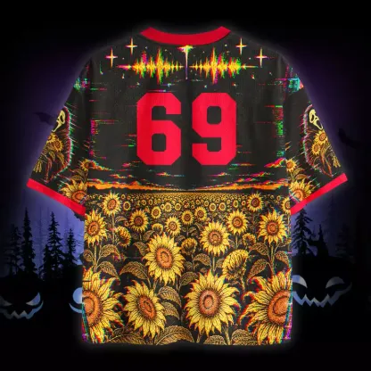 Soulisfree Glitch Sunflower Field Mesh Jersey
