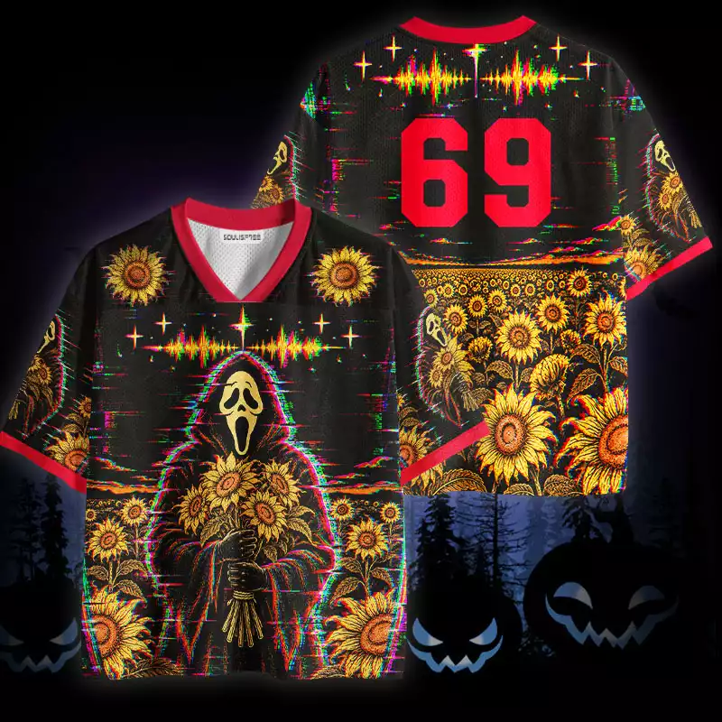 Soulisfree Glitch Sunflower Field Mesh Jersey