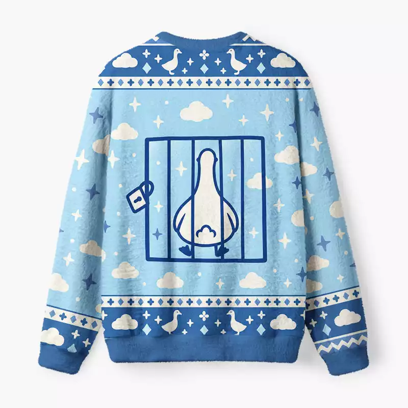 Soulisfree Got Too Silly Fuzzy Crewneck Sweater