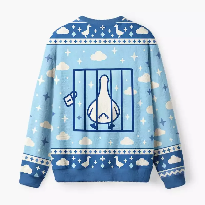 Soulisfree Got Too Silly Fuzzy Crewneck Sweater