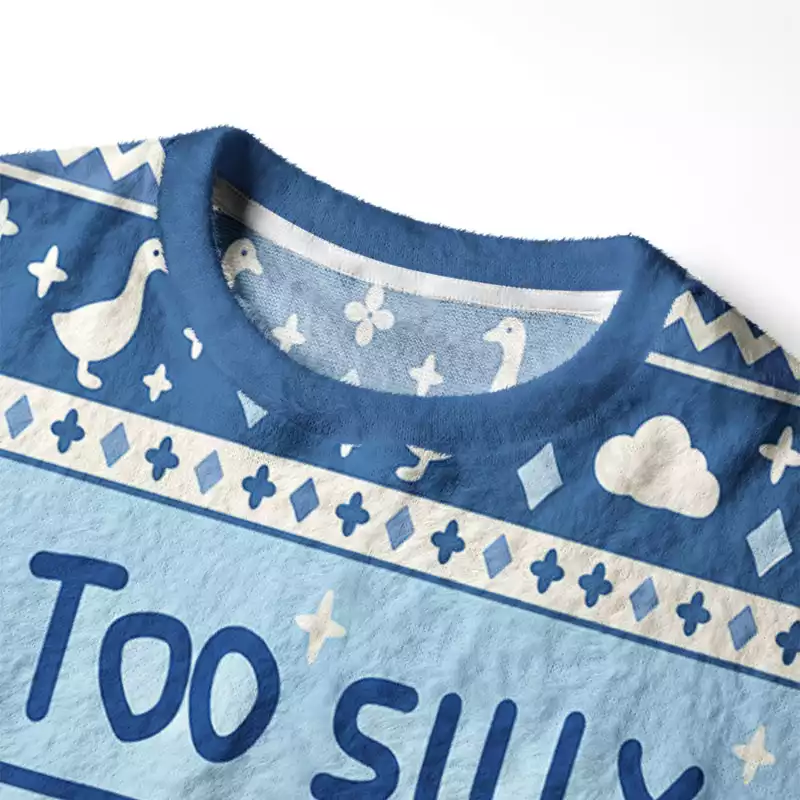 Soulisfree Got Too Silly Fuzzy Crewneck Sweater