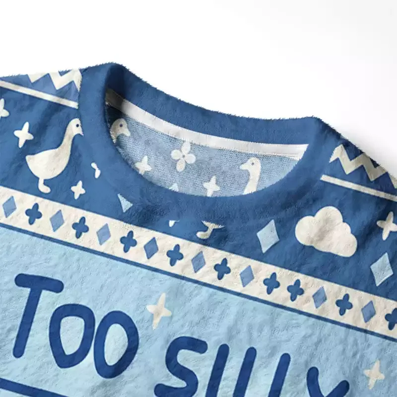 Soulisfree Got Too Silly Fuzzy Crewneck Sweater