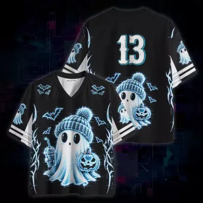 Soulisfree Halloween Ghost Mesh Jersey