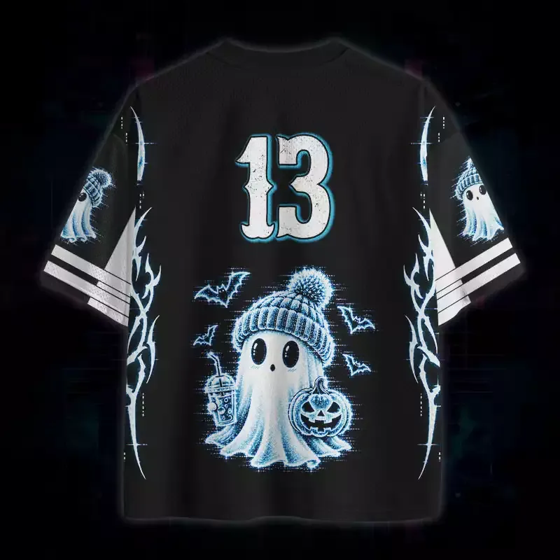 Soulisfree Halloween Ghost Mesh Jersey