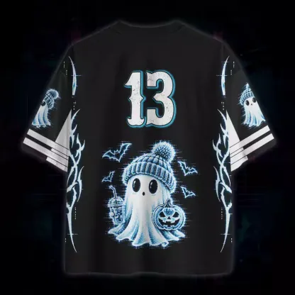 Soulisfree Halloween Ghost Mesh Jersey