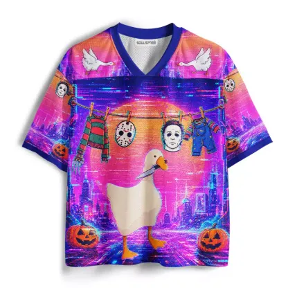 Soulisfree Halloween Horror Goose Mesh Jersey