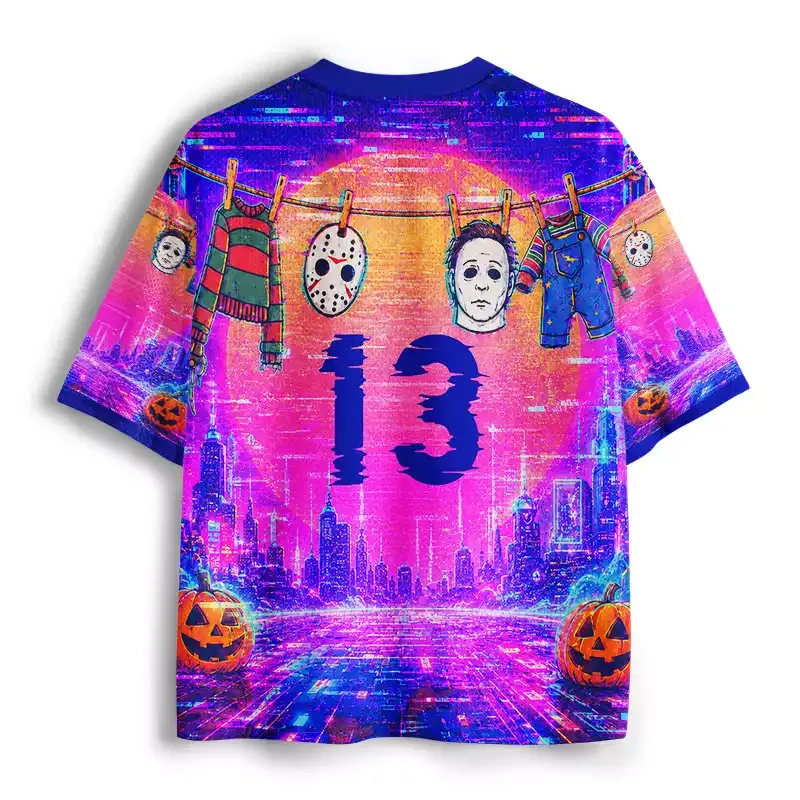 Soulisfree Halloween Horror Goose Mesh Jersey
