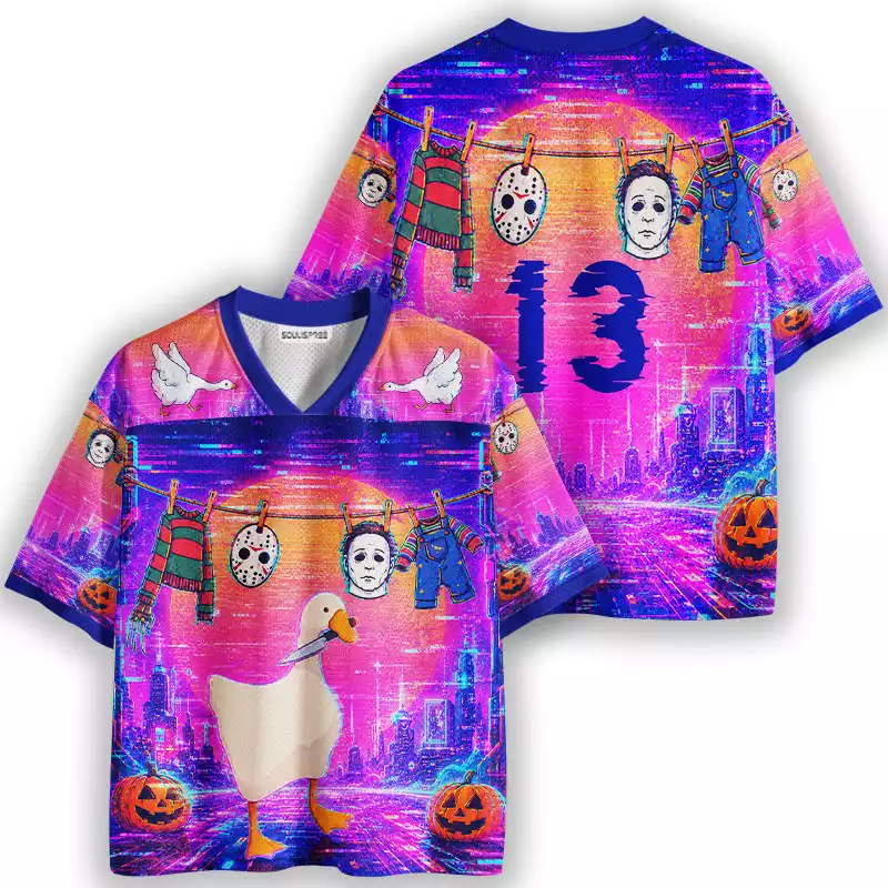 Soulisfree Halloween Horror Goose Mesh Jersey