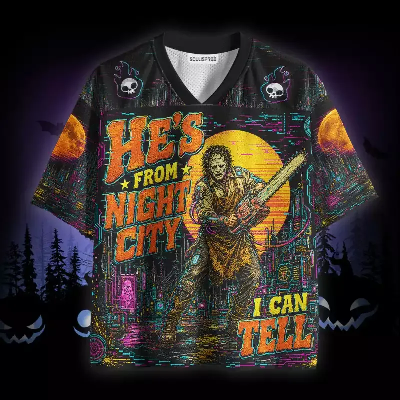 Soulisfree He's From Night City I Can Tell Mesh Jersey