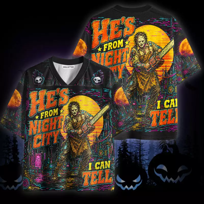 Soulisfree He's From Night City I Can Tell Mesh Jersey