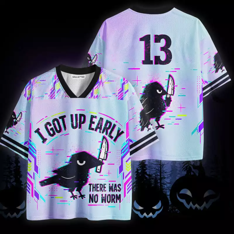 Soulisfree I Got Up Early There Was No Worm Mesh Jersey