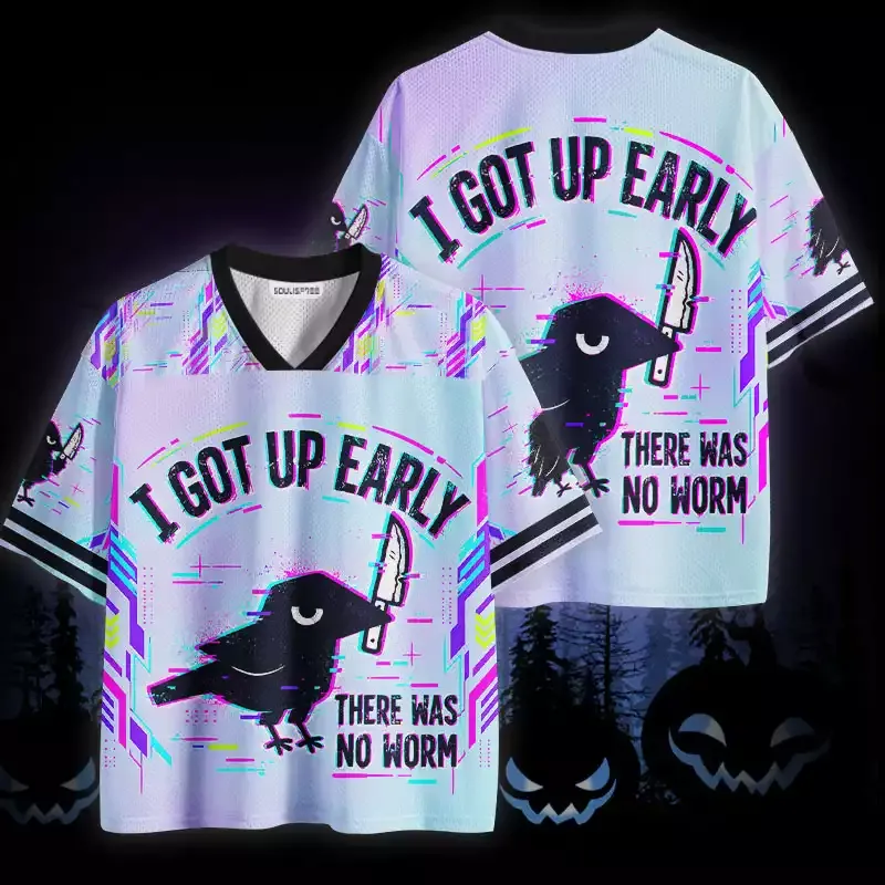 Soulisfree I Got Up Early There Was No Worm Mesh Jersey