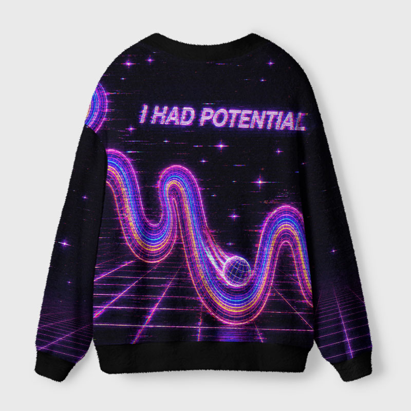 Soulisfree I Had Potential cardigan  Fuzzy Cardigan Sweater 