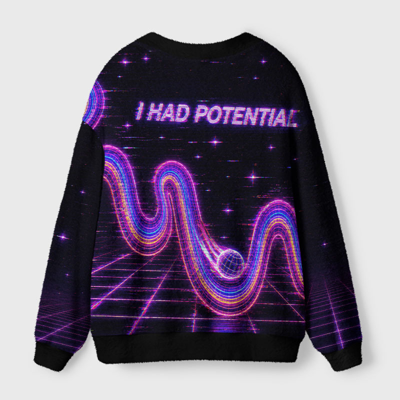 Soulisfree I Had Potential cardigan  Fuzzy Cardigan Sweater 