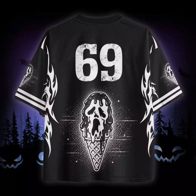 Soulisfree I Scream Skull Ice Cream Mesh Jersey