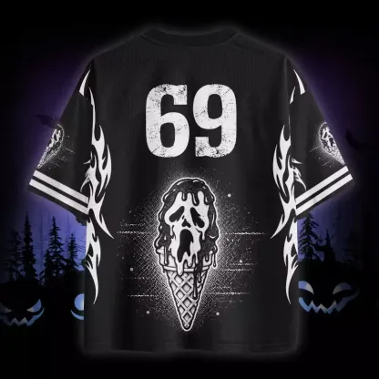 Soulisfree I Scream Skull Ice Cream Mesh Jersey