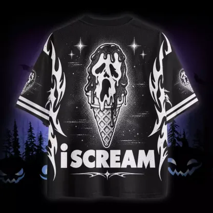 Soulisfree I Scream Skull Ice Cream Mesh Jersey