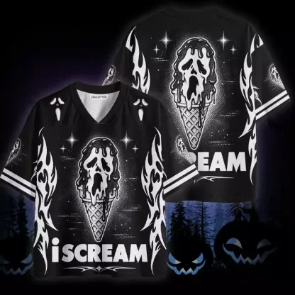Soulisfree I Scream Skull Ice Cream Mesh Jersey