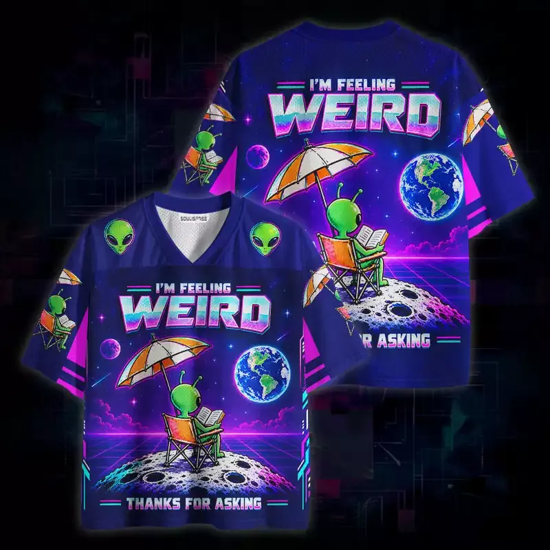 Soulisfree I'm Feeling Weird Thanks For Asking Mesh Jersey