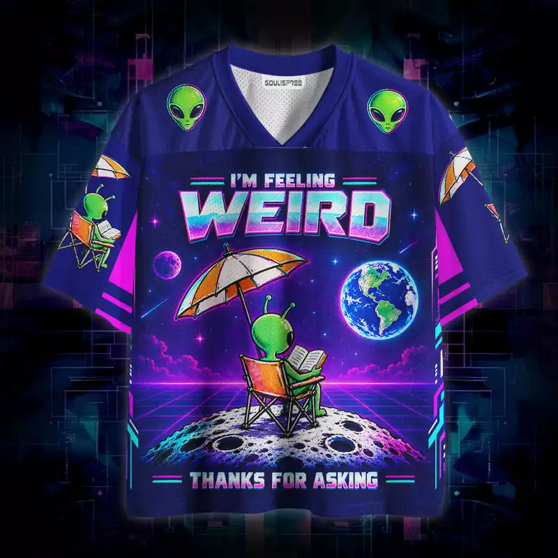 Soulisfree I'm Feeling Weird Thanks For Asking Mesh Jersey