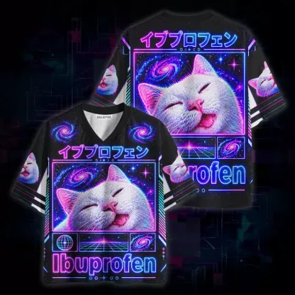 Soulisfree Ibuprofen Galaxy Cat Mesh Jersey