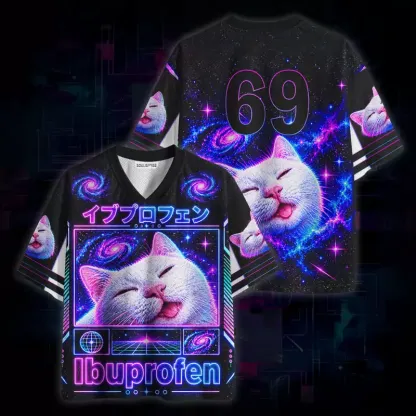 Soulisfree Ibuprofen Galaxy Cat Mesh Jersey