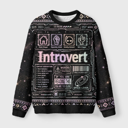 Soulisfree IntroVert Fuzzy Crewneck Sweater