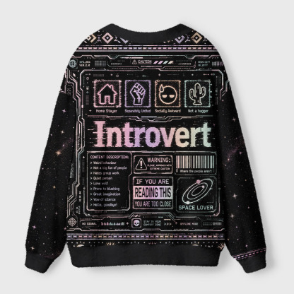 Soulisfree IntroVert Fuzzy Crewneck Sweater