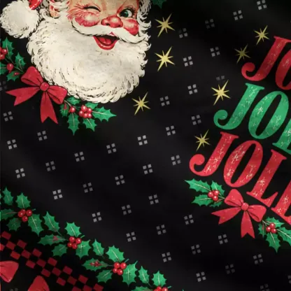 Soulisfree Jolly Jolly Jolly Christmas Fuzzy Cardigan Sweater