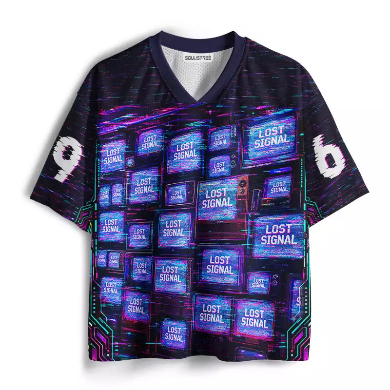 Soulisfree Lost Signal TV Wall Mesh Jersey