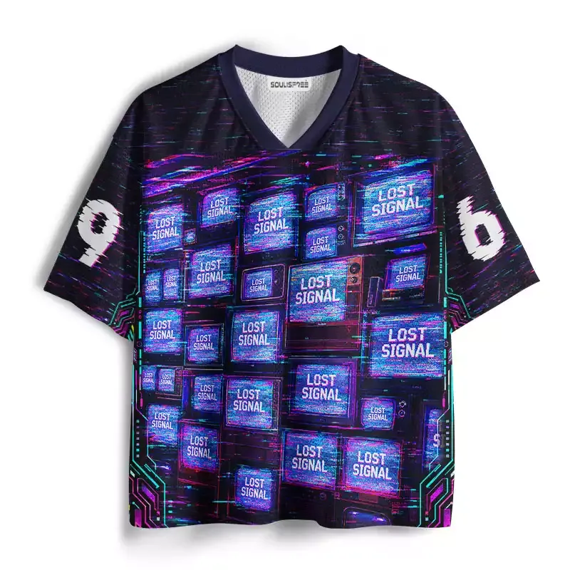 Soulisfree Lost Signal TV Wall Mesh Jersey