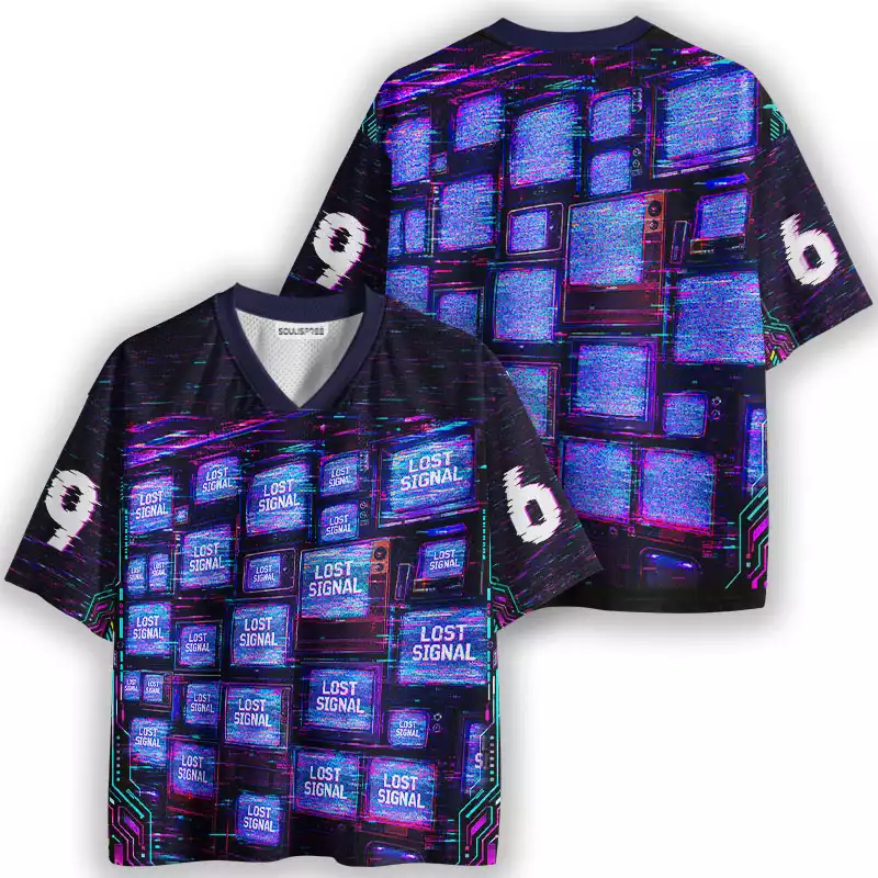 Soulisfree Lost Signal TV Wall Mesh Jersey