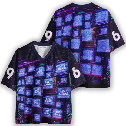 Soulisfree Lost Signal TV Wall Mesh Jersey