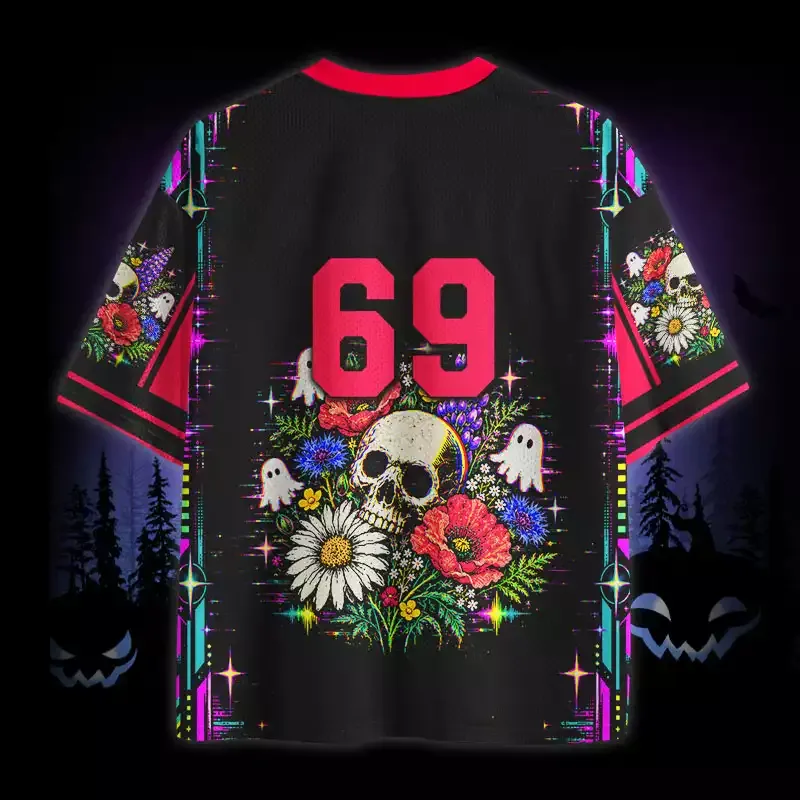 Soulisfree Neon Haunted Garden Mesh Jersey