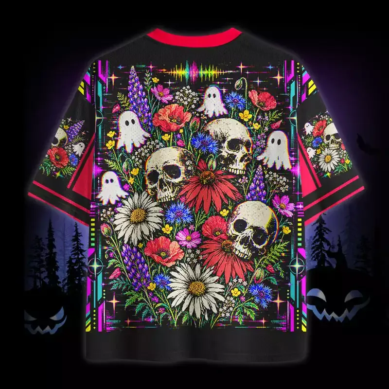 Soulisfree Neon Haunted Garden Mesh Jersey