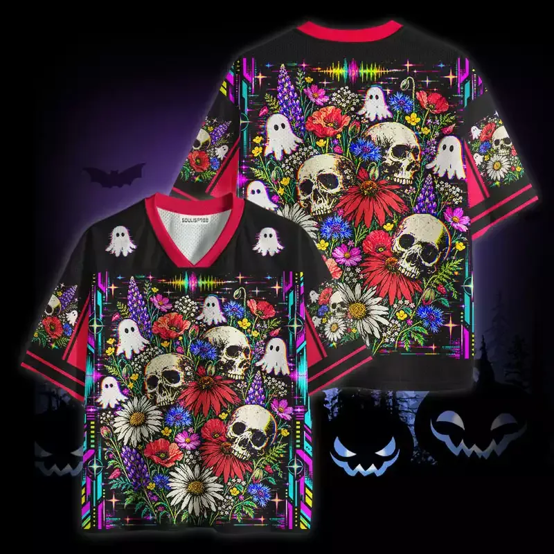 Soulisfree Neon Haunted Garden Mesh Jersey