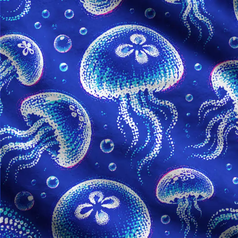 Soulisfree Neon Jellyfish Fuzzy Cardigan Sweater
