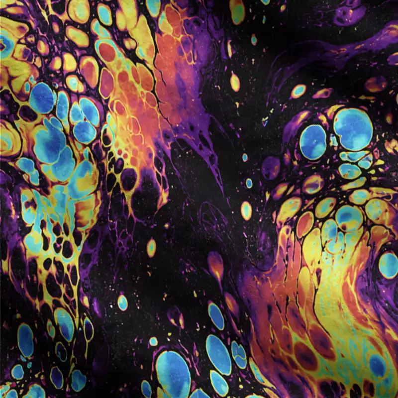Soulisfree Neon Liquid Marble Fuzzy Cardigan Sweater