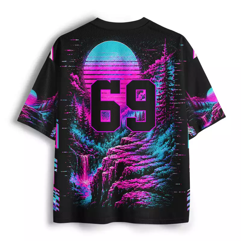 Soulisfree Neon Raccoon Wilderness Mesh Jersey
