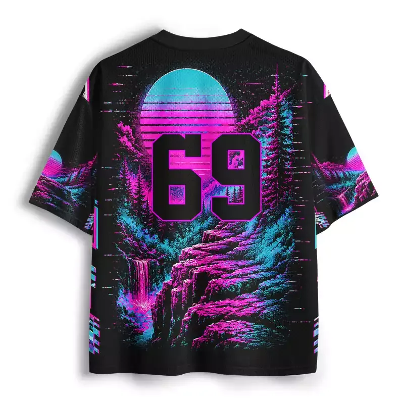 Soulisfree Neon Raccoon Wilderness Mesh Jersey