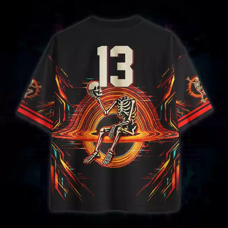 Soulisfree Neon Skeleton Portal Mesh Jersey