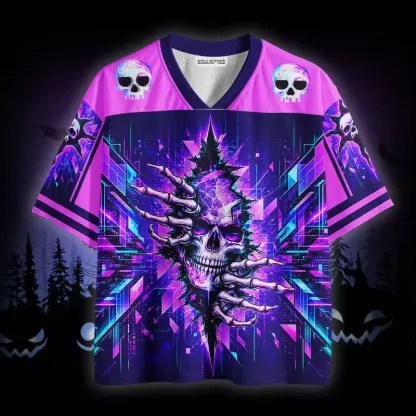 Soulisfree Neon Skull Sun Mesh Jersey