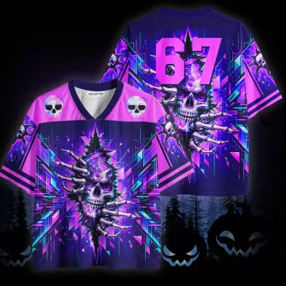 Soulisfree Neon Skull Sun Mesh Jersey