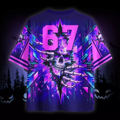Soulisfree Neon Skull Sun Mesh Jersey